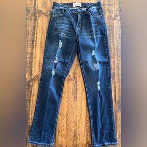 L&B Dark Blue Distressed Skinny Jeans